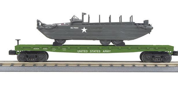 MTH Railking 30-70105 U.S. Army Flat Car w/GMC DUKW 353  - No. 4282 O SCALE NEW