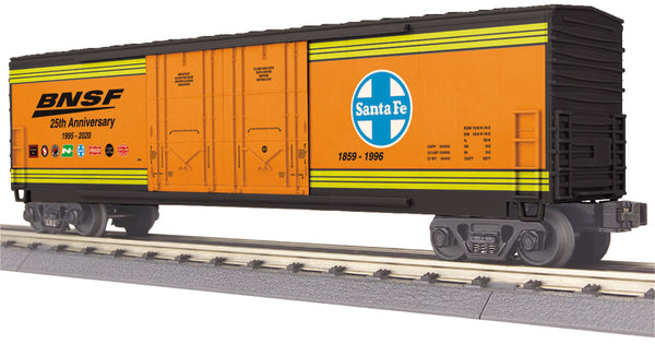 MTH Railking 30-70122A BNSF 25th Anniversary Heritage Santa Fe 50' Double Door Plugged Boxcar O SCALE NEW