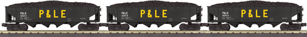 MTH Railking 30-7082 Pittsburgh & Lake Erie 3-Car 4-Bay Hopper Car Set #80814, #80819, #80810. O SCALE NEW