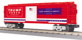 MTH Railking 30-71043 Donald J. Trump Box Car #2020 O SCALE Like New