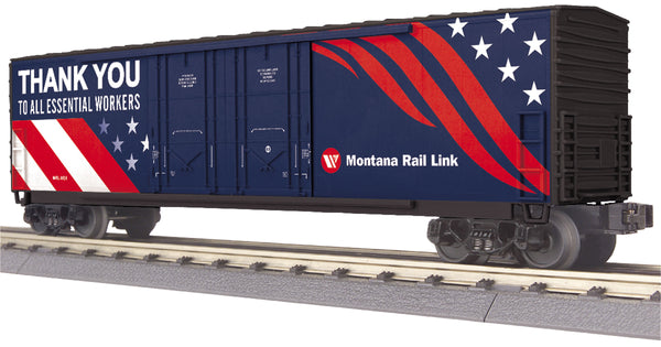 MTH 30-71047 Montana Rail Link Essential Workers '50' Double Door Boxcar #4404