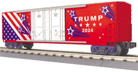 MTH Railking 30-71049 Donald J. Trump 50 Double Door Plugged Boxcar - Donald J. Trump (2024) O SCALE NEW