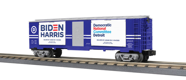 MTH Railking 30-71050 Democratic National Committee 40 Window Box Car w/ Contested Ballot Boxes #2020. Detroit O SCALE NEW