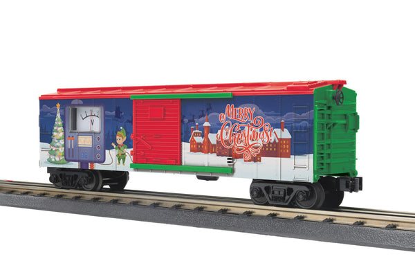 MTH RailKing 30-71232 Christmas Box Car 2025 with power meter limited O SCALE NEW