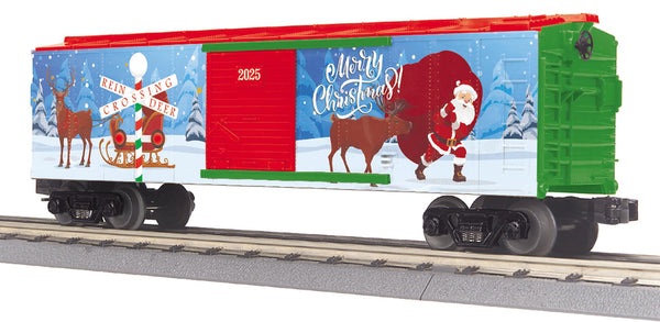 MTH RailKing 30-71233 Christmas Box Car with blinking LEDs 2025 limited O SCALE NEW