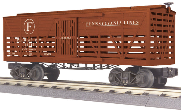 MTH Railking 30-7144 Pennsylvania Stock Car - 19th Century - Pennsylvania Lines Car No. 10012 O SCALE NEW