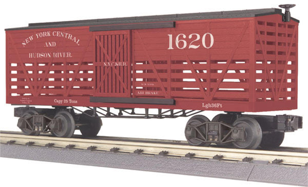MTH Railking 30-7166 New York & Hudson River Stock Car - 19th Century Car No. 1620 O SCALE NEW
