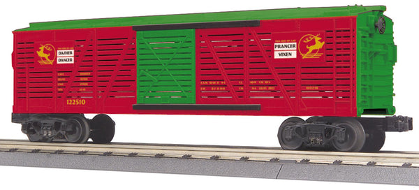 MTH Railking 30-7184 Christmas Stock Car O Scale NEW