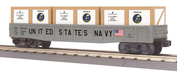 MTH Railking 30-72024 U.S. Navy Gondola Car w/Crates O SCALE NEW