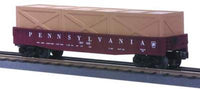 MTH Railking 30-7209 Pennsylvania Car Semi Scale Gondola & 3 crates no. 367829 O-27 Scale. O SCALE Like New