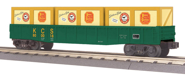 MTH Railking 30-72134 Kansas City Southern Gondola Car w/Crates O SCALE. NEW