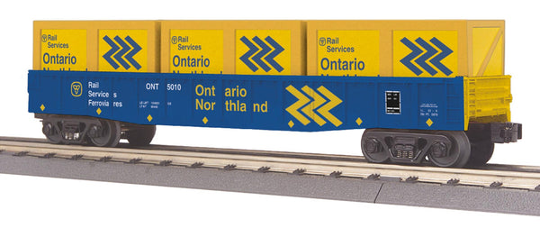 MTH Railking 30-72154 Ontario & Northland O SCALE RailKing Gondola Car w/Crates NEW