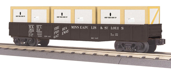 MTH Railking 30-72179 Chicago & North Western Gondola Car w/Crates O SCALE. NEW