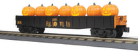 MTH Railking 30-72192 Halloween car w/ flickering Jack o Lanterns No. O SCALE NEW