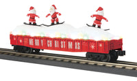 MTH Railking 30-72194 Christmas Skiing Santas Gondola LED Merry Christmas O SCALE NEW