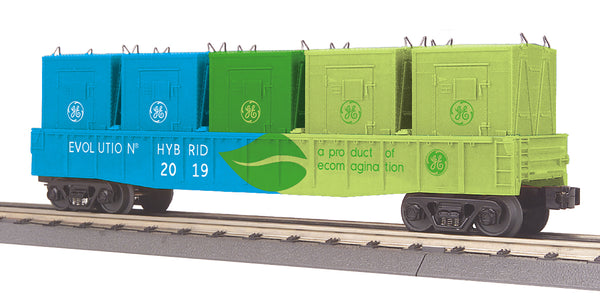 MTH Railking 30-72199 G.E. Evolution Gondola Car w/LCL Containers #2019. O SCALE NEW