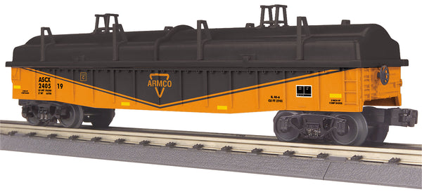 MTH Railking 30-72207 Armco Steel Gondola Car w/Cover #240519. O SCALE NEW