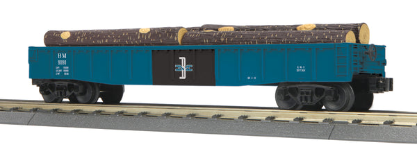 MTH Railking 30-72221 Boston & Maine Gondola Car w/Log Load #9090. O SCALE NEW