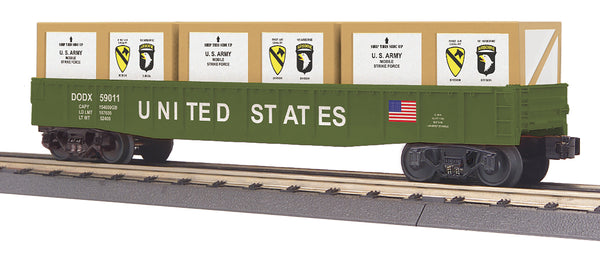 MTH Railking 30-72250 U.S. Army Gondola Car w/Crates #59011. O SCALE LIMITED NEW