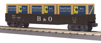 MTH Railking 30-72252 Baltimore & Ohio B&O Gondola Car w/Crates #350069. O SCALE LIMITED NEW