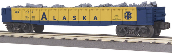 MTH Railking 30-7247 Alaska Gondola Car w/Junk Load - Yellow/Blue O SCALE NEW