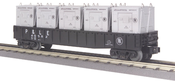 MTH Railking 30-7253 Pittsburgh & Lake Erie PLE Gondola Car w/LCL Containers #40582. O SCALE NEW