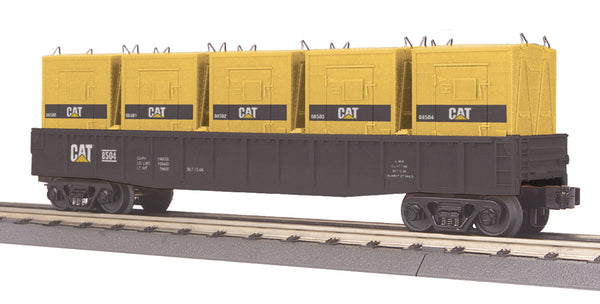 MTH RailKing 30-7268 Caterpillar Gondola Car w/LCL Containers O-Scale