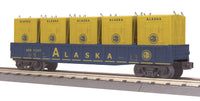 MTH Railking 30-7281 Alaska Gondola Car w/LCL Containers (5) - Alaska No. 13245 O SCALE NEW