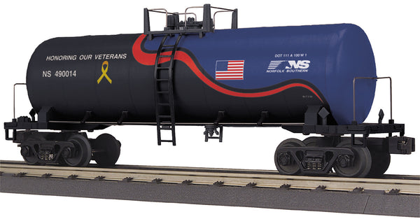 MTH Railking 30-73517 Norfolk Southern Modern Tank Car #Veterans NS 490014 . O SCALE NEW