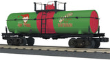 MTH Railking 30-73547 Christmas Smoking Tank Car Santa's Secret Stash Bourbon O SCALE Like New