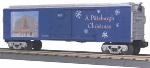 MTH Railking 30-74090 Pittsburgh Christmas RailKing Box Car O SCALE NEW