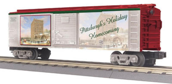 MTH Railking 30-74226 Pittsburgh Christmas RailKing Box Car O SCALE NEW