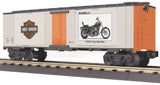 MTH Railking 30-74292 Harley-Davidson 40' Window Box Car #2001. O SCALE Like New