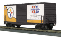 MTH Railking 30-74362 NFL - Pittsburgh Steelers - Super Bowl O SCALE RailKing 40' High Cube Box Car NEW