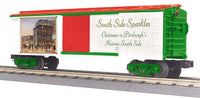 MTH Railking 30-74462 South Side Sparkles  Pittsburgh Christmas Box Car #Pittsburgh. O SCALE Like New