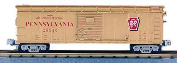 MTH Railking 30-7446 Pennsylvania PRR Box Car - PRR (Y2K) Millenium Gold Plated O SCALE NEW