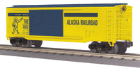 MTH Railking 30-74513 Alaska 40' Double Door Box Car - Alaska O SCALE Used LN