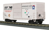 MTH Railking 30-74685 Norfolk Southern NS Horseshoe Curve Railroaders Memorial Museum Altoona PA 40' High Cube Box Car O SCALE Like New