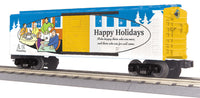 MTH Railking 30-74824 Happy Holidays Box Car - Happy Holidays O SCALE NEW