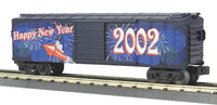 MTH Railking 30-7490 New Year's Box Car - 2002 New Years . O SCALE Like New