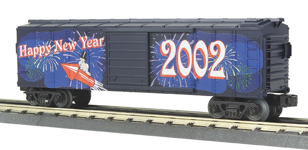 MTH Railking 30-7490 New Year's Box Car - 2002 New Years . O SCALE Like New