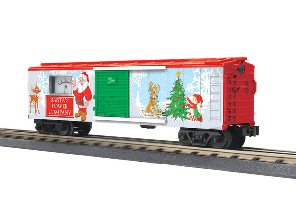 MTH Railking 30-74965 Christmas RailKing Box Car w/Power Meter O SCALE NEW