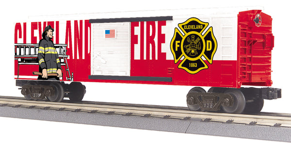 MTH Railking 30-74992 Cleveland Fire Dept. Box Car Car No. N/A O SCALE NEW