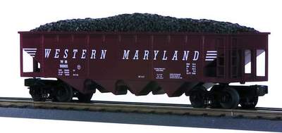 MTH Railking 30-7516 Western Maryland Hopper Car w/coal Load P.&L.E. . O SCALE Like New