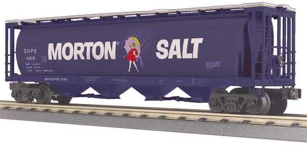 MTH Railking 30-75706 Morton Salt 4-Bay Cylindrical Hopper Car #400. O SCALE NEW