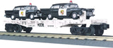 MTH Railking 30-76035 MTH Auto Transportation with 2 MD Stat Policw Cars O Gauge . O SCALE Like New