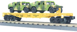 MTH Railking 30-76036 Army Flat Car w/ 2 humvees O SCALE NEW