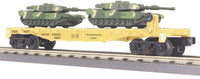 MTH Railking 30-76040 Army Flat Car w/ tanks O SCALE NEW