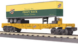 MTH Railking 30-76046 Chicago & North Western CNW Flat Car w/40' Trailer O SCALE NEW