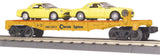 MTH Railking 30-76055 Chessie Flat Car w/ 2000 Ford Thunderbirds (yellow) O SCALE Like New